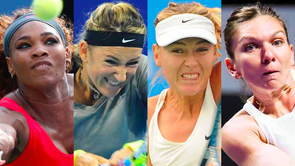 Serena Williams, Victoria Azarenka, Maria Sharapova and Simona Halep